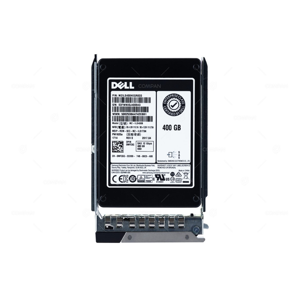 MFC6G DELL SSD 400GB SAS 12G MIXED USE 2.5" SFF